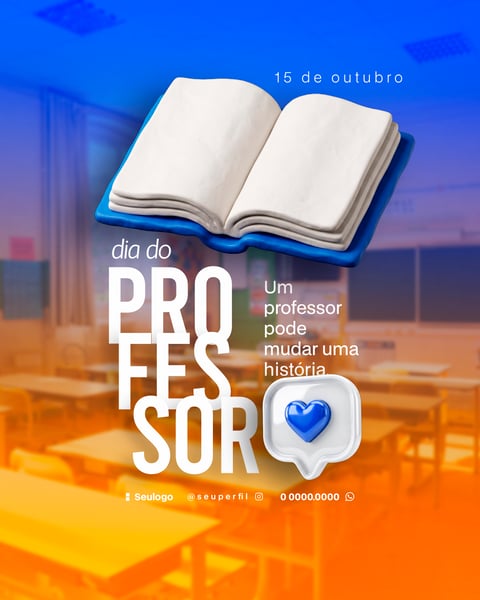 DIA DO PROFESSOR SOCIAL MEDIA PSD FLYER 13
