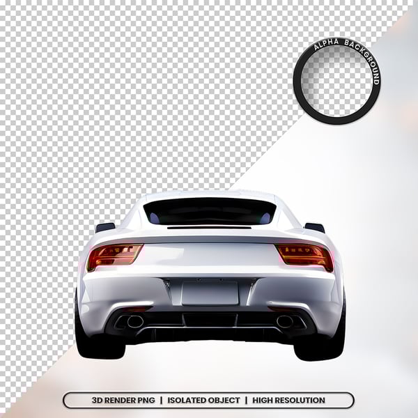 3D RENDER FUNDO DE UM CARRO ELEMENTO ÍCONE PSD PNG