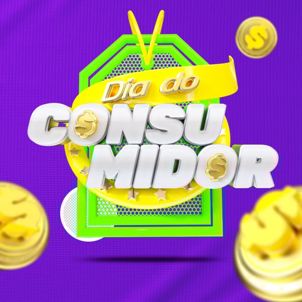 SELO 3D DIA DO CONSUMIDOR REDES SOCIAIS