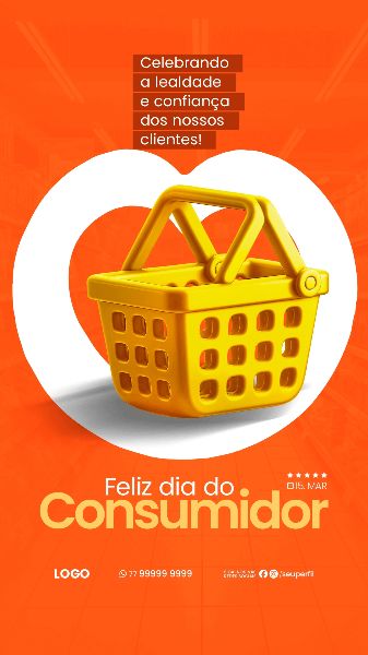 15 DE MARÇO - DIA DO CONSUMIDOR SOCIAL MEDIA LARANJA