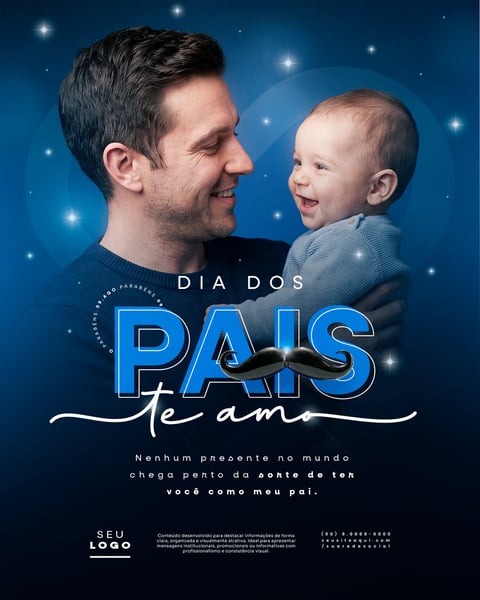 DIA DOS PAIS 09 DE AGOSTO SOCIAL MEDIA PSD EDITÁVEL 4