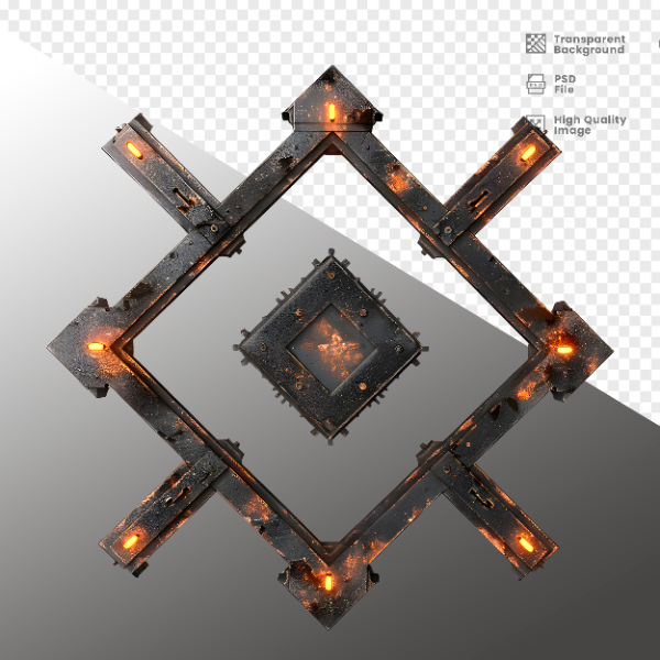 ELEMENTE DE FERRO COM LUZ - ELEMENTO 3D PARA COMPOSIÇÃO - IRON