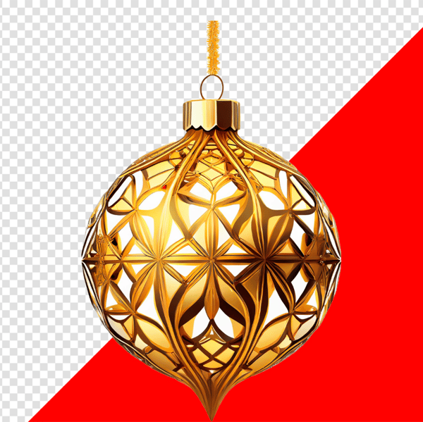 ENFEITE NATALINO BOLA GOLD DOURADO PARA COMPOSIÇÃO PNG TRANSPARENTE SEM FUNDO