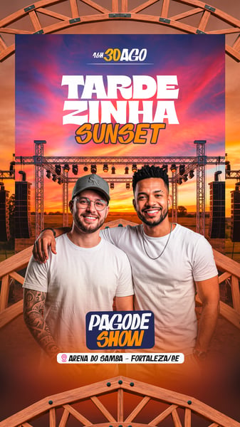 47 FLYER EVENTO Tardezinha Sunset STORY PSD EDITÁVEL