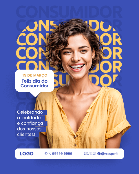 15 DE MARÇO - DIA DO CONSUMIDOR SOCIAL MEDIA AZUL