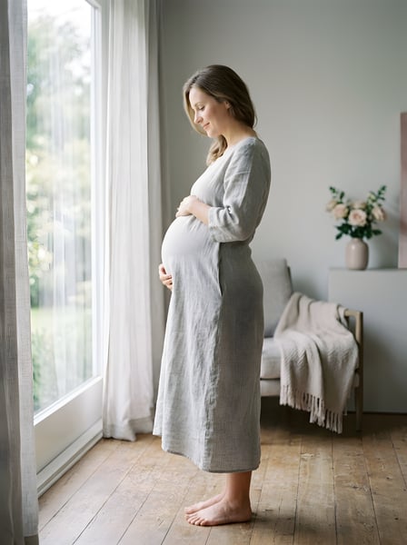 MULHER GRÁVIDA SEGURANDO O BARRIGA 6