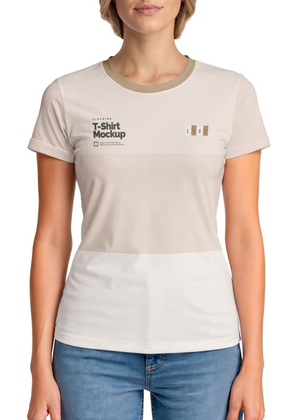Camiseta feminina PSD EDITÁVEL Mockup