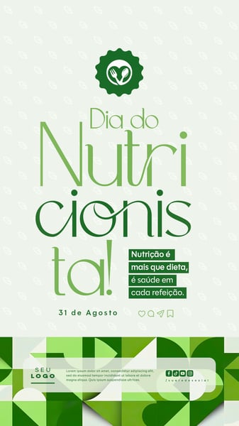 DIA DO NUTRICIONISTA 31 DE AGOSTO SOCIAL MEDIA PSD EDITÁVEL STORY 5