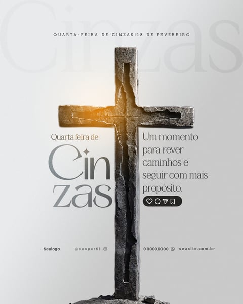 QUARTA FEIRA CINZAS FLYER PSD 6