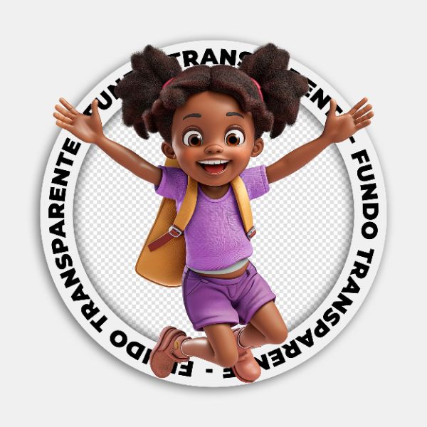 MENINA FELIZ | VOLTA ÀS AULAS | IMAGEM SEM FUNDO | PSD EDITÁVEL