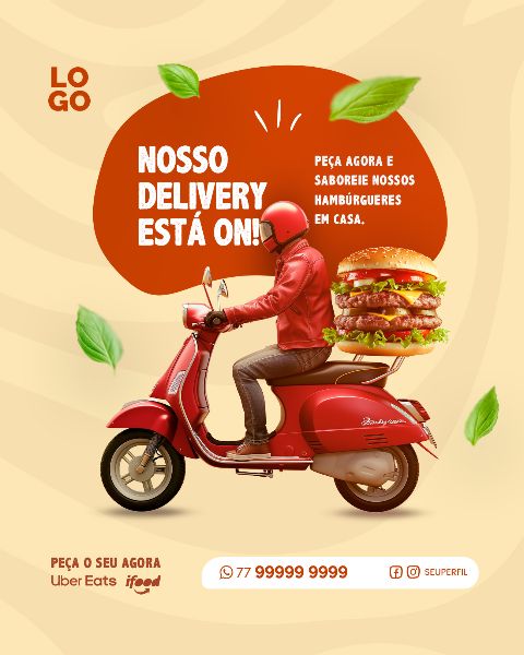 SOCIAL MEDIA FAST FOOD - HAMBURGUERIA HAMBÚRGUER | BURGER