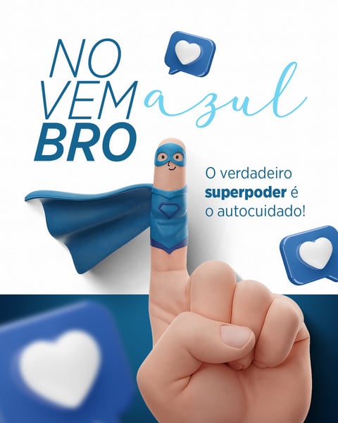 Novembro Azul Data Comemorativa Social Media PSD Editável 