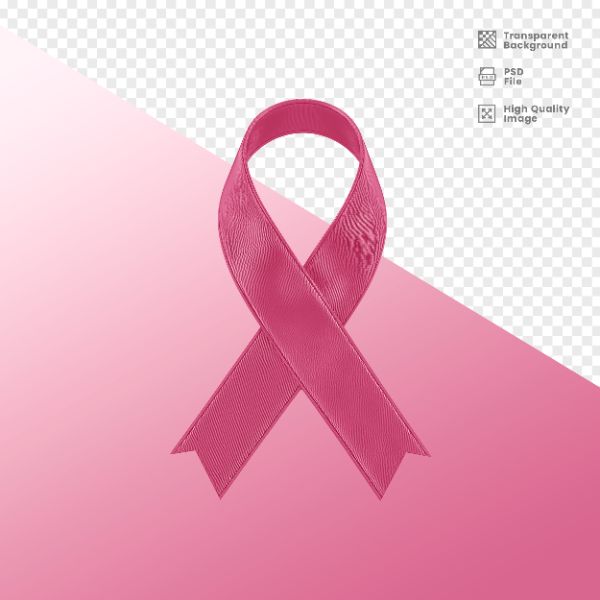 ELEMENTO 3D PARA COMPOSIÇÃO FITA ROSA LUTA CONTRA O CÂNCER