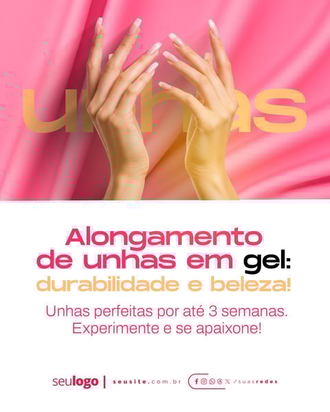 MANICURE - ALONGAMENTO DE UNHAS EM GEL