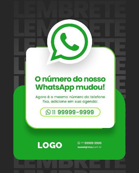 SOCIAL MEDIA ATENÇÃO PARA NOSSO WHATSAPP MUDOU
