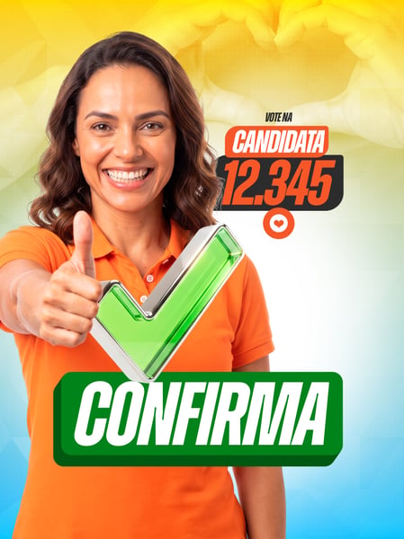 VOTO CANDIDATA NÚMERO ELEIÇÃO SOCIAL MEDIA FLYER PSD EDITÁVEL