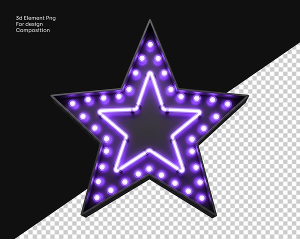 ESTRELA COM LUZES PNG