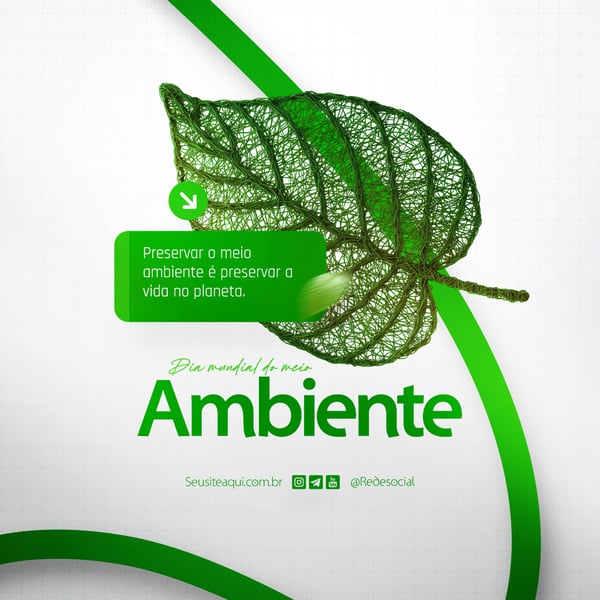 05 DE JUNHO - DIA MUNDIAL DO MEIO AMBIENTE SOCIAL MEDIA PSD EDITÁVEL