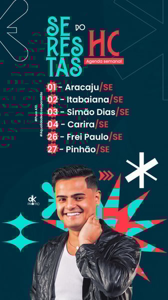 ROL FLYER HC AGENDA SEMANAL DE SHOW STORY PSD EDITAVEL