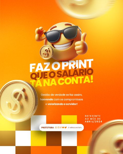 SOCIAL MEDIA - TÁ NA CONTA - FAZ O PRINT QUE O SALÁRIO TÁ NA CONTA