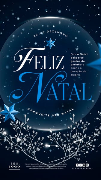 FELIZ NATAL 25 DE DEZEMBRO STORY SOCIAL MEDIA PSD EDITÁVEL 7