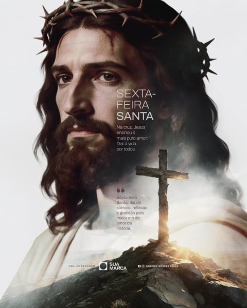 Sexta Feira Santa Semana Santa Social Media PSD Editável