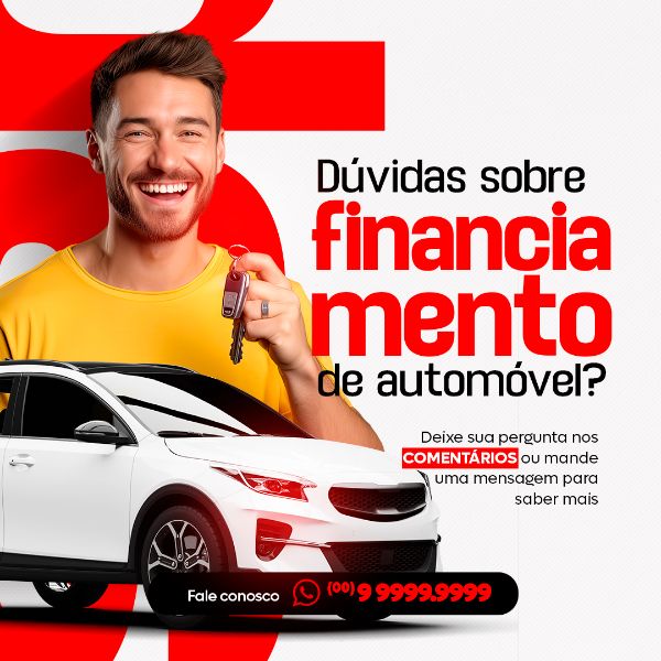 FINANCIAMENTO DE AUTOMÓVEL SOCIAL MEDIA CONCESSIONÁRIA PSD EDITÁVEL