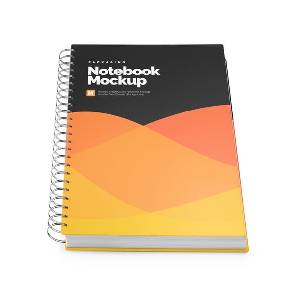 CADERNO PSD EDITÁVEL MOCKUP