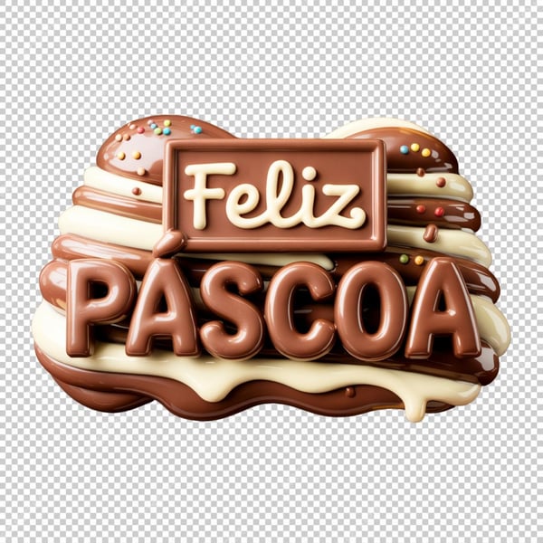 SELO 3D PNG FELIZ PÁSCOA PNG SELO 3D FELIZ PÁSCOA PNG