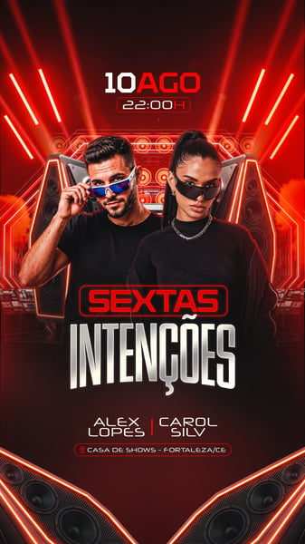 20 FLYER EVENTO SEXTAS INTENSÕES STORY PSD EDITÁVEL