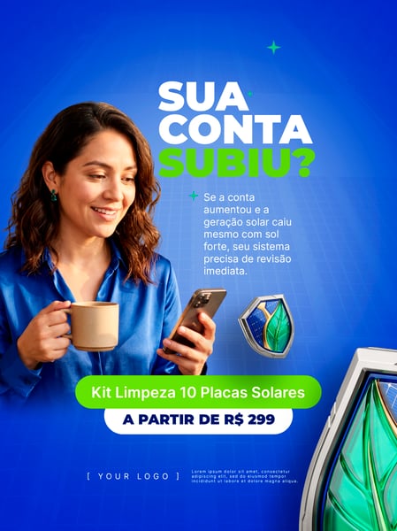 KIT LIMPEZA PLACAS SOLARES SOCIAL MEDIA FLYER PSD EDITÁVEL