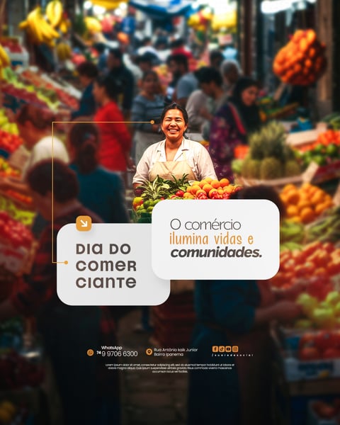 16 DE JULHO - DIA DO COMERCIANTE - FLYER SOCIAL MEDIA PSD EDITÁVEL