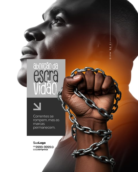 SOCIAL MEDIA DIA DA ABOLIÇÃO DA ESCRAVIDÃO 13 DE MAIO