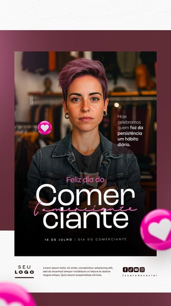 DIA DO COMERCIANTE 16 DE JULHO SOCIAL MEDIA EDITÁVEL STORY 10