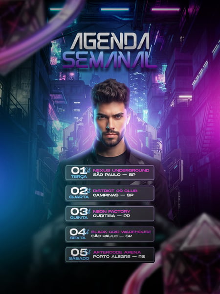 FLYER AGENDA SEMANAL FEED PSD EDITÁVEL
