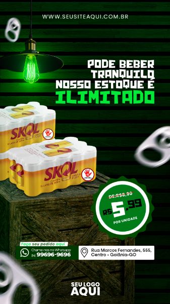 STORY | BAR | BOTECO | CERVEJARIA | DISK DE BEBIDAS | PSD EDITÁVEL