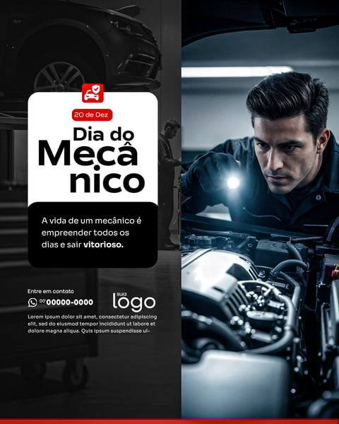 DIA DO MECÂNICO SOCIAL MEDIA PSD EDITÁVEL