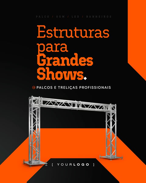 ESTRUTURAS PARA GRANDES SHOWS EVENTOS SOCIAL MEDIA PSD EDITÁVEL