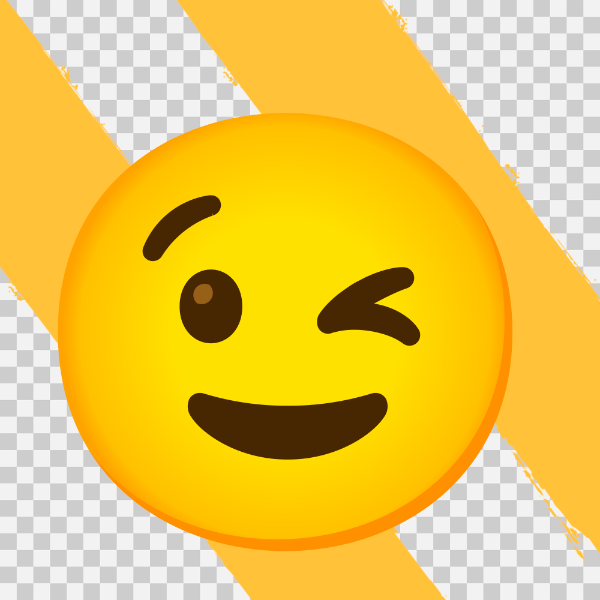 EMOJI PISCANDO OLHO SEM FUNDO TRANSPARENTE PNG