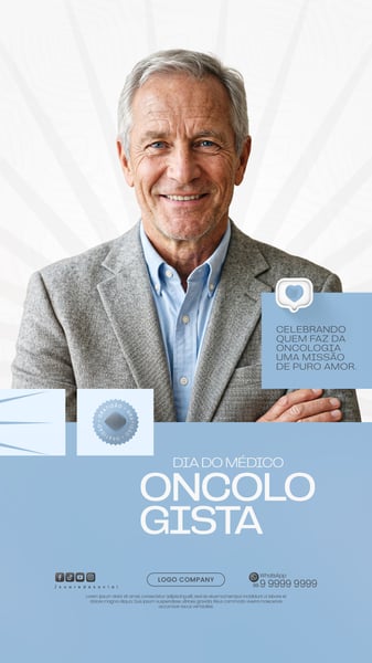 DIA DO MÉDICO ONCOLOGISTA CAMPANHA DE SAÚDE CLÍNICA SOCIAL MEDIA PSD EDITÁVEL 1 STORY