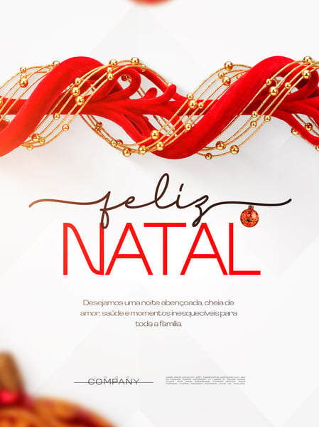 FELIZ NATAL BANNER ELEGANTE DOURADO SOCIAL MEDIA FLYER PSD EDITÁVEL