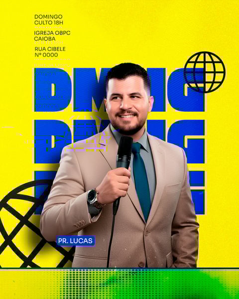 FLYER GOSPEL CULTO DOMINGO PSD FEED 7