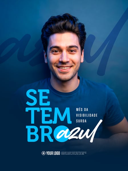 SETEMBRO AZUL CONSCIENTIZAÇÃO E ORGULHO SURDO SOCIAL MEDIA PSD