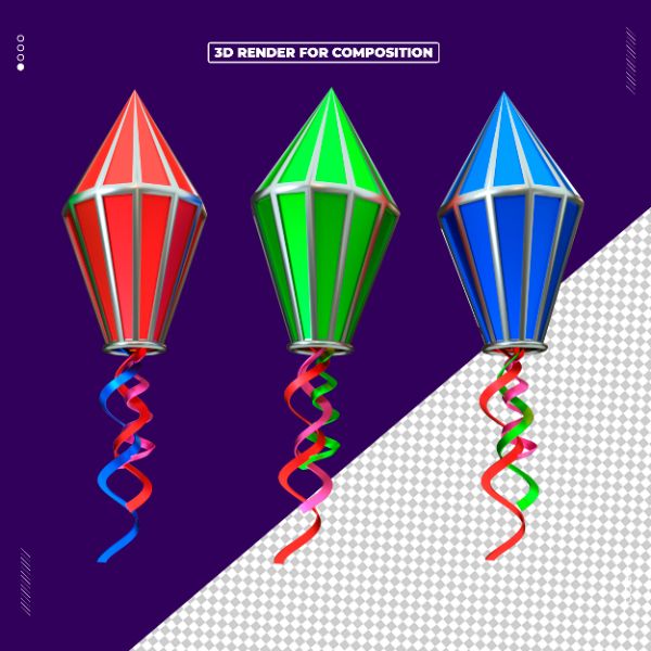 BALÃO DE FESTA JUNINA 3D