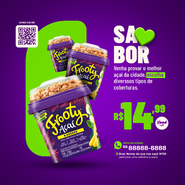 AÇAÍ COM O MELHOR SABOR POST SOCIAL MEDIA