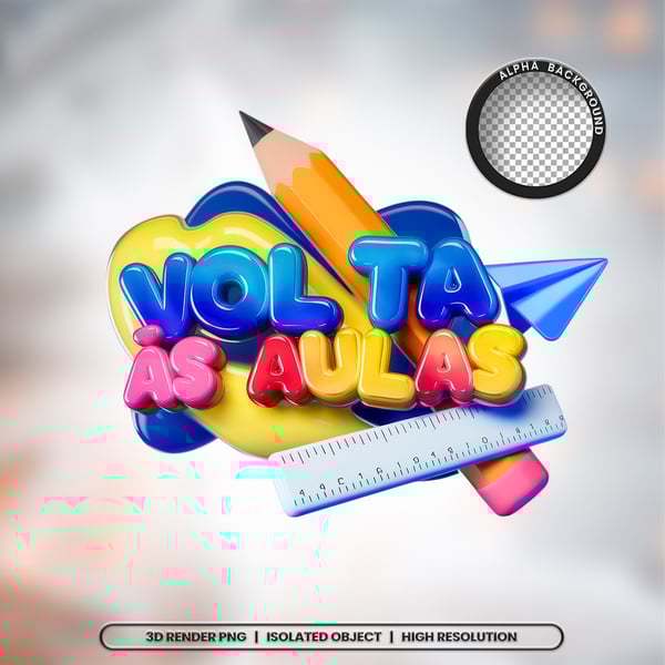 MDA SELO 3D RENDER MATRÍCULAS ABERTAS ESCOLA ELEMENTO ÍCONE PSD PNG (337)