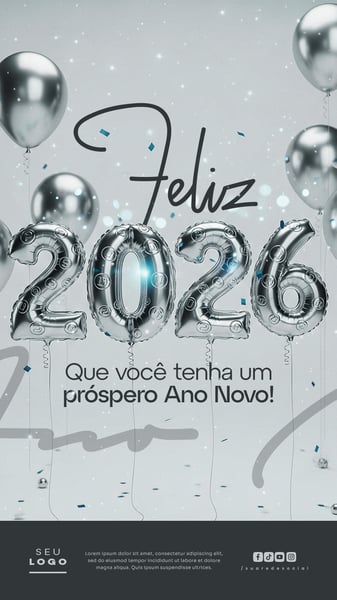 FELIZ 2026 E PRÓSPERO ANO NOVO STORY SOCIAL MEDIA PSD EDITÁVEL 4