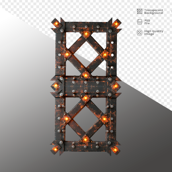 ELEMENTE DE FERRO COM LUZ - ELEMENTO 3D PARA COMPOSIÇÃO - IRON