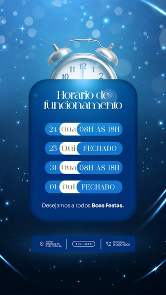 FLYER AVISO IMPORTANTE RECESSO FIM DE ANO PSD EDITÁVEL 12