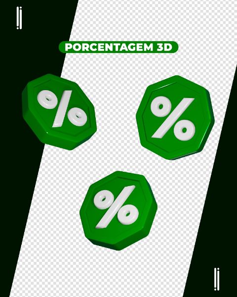 ELEMENTO 3D | PORCENTAGEM | DESCONTO | IMAGEM SEM FUNDO | PSD EDITÁVEL